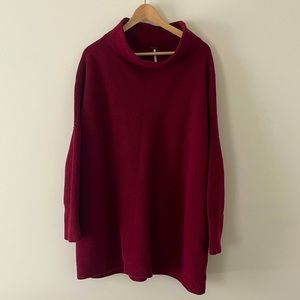 Free People Sz L ottoman tunic in dark petal